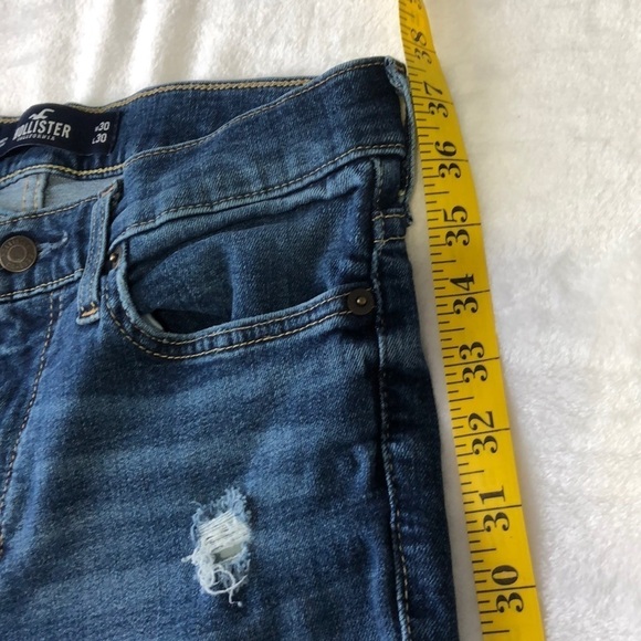 Hollister‎ Distressed Skinny Jeans Dark Wash Denim Slim Fit Size 30x30 - Picture 8 of 8